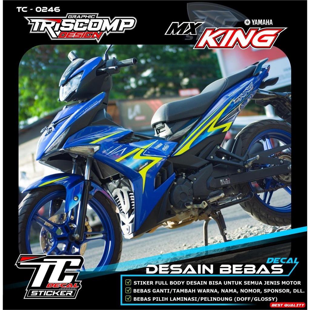 Decal Mx King 150  / Jupiter MX Kingv Full Body Desain Custom Bisa Request - Striping List Variasi D