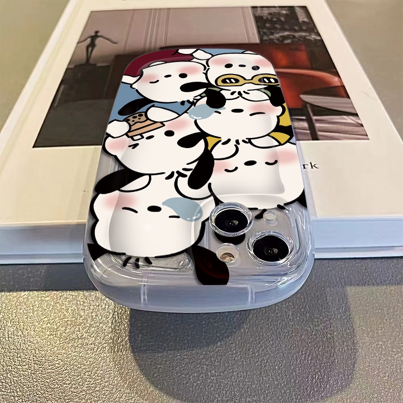 IPHONE Casing Soft Transparan Kompatibel Untuk Iphone14 12 13 11 Pro XS Max XR X8 +7 Plus Case TPU Shockproof Anjing Lucu Silikon Phone Cover