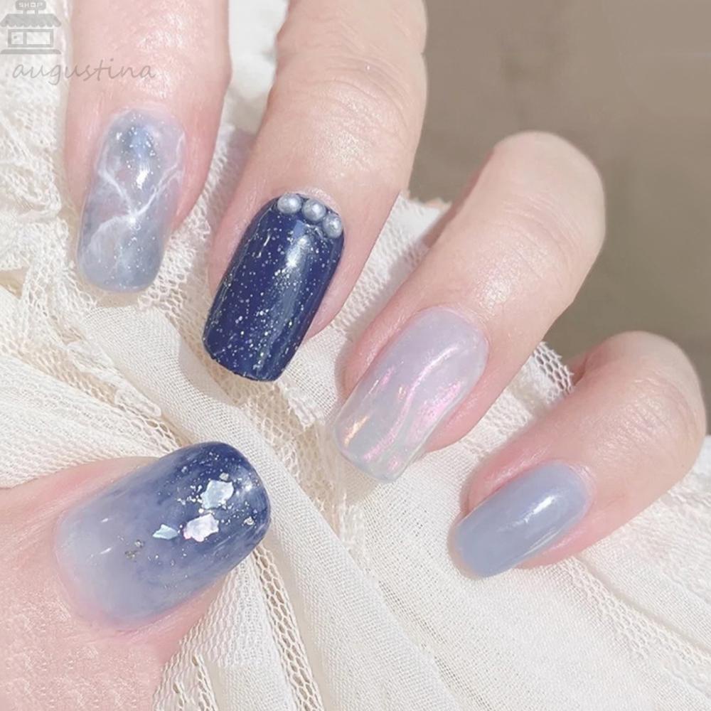 AUGUSTINA Agustinina Nail Art Sequin Moon Candy Paper Fragments Khusus Berbentuk Stiker Kuku DIY
