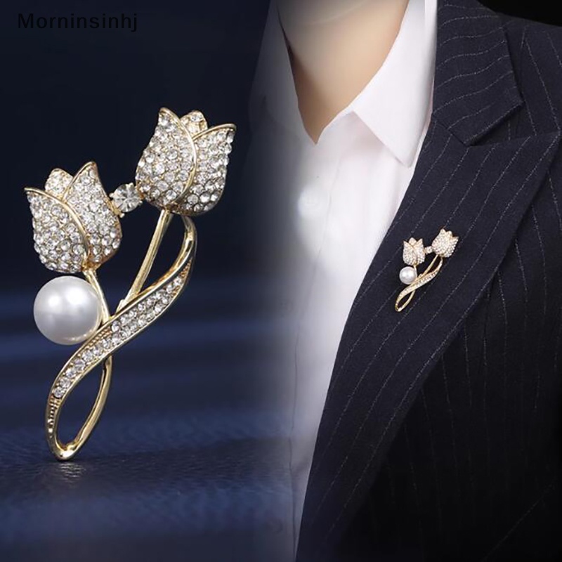 Mornin Mawar Shiny Bros Untuk Wanita Elegan Korsase Fashion Brooch Pin Dress Zirkon Ringan Perhiasan Aksesoris Hadiah Pesta id