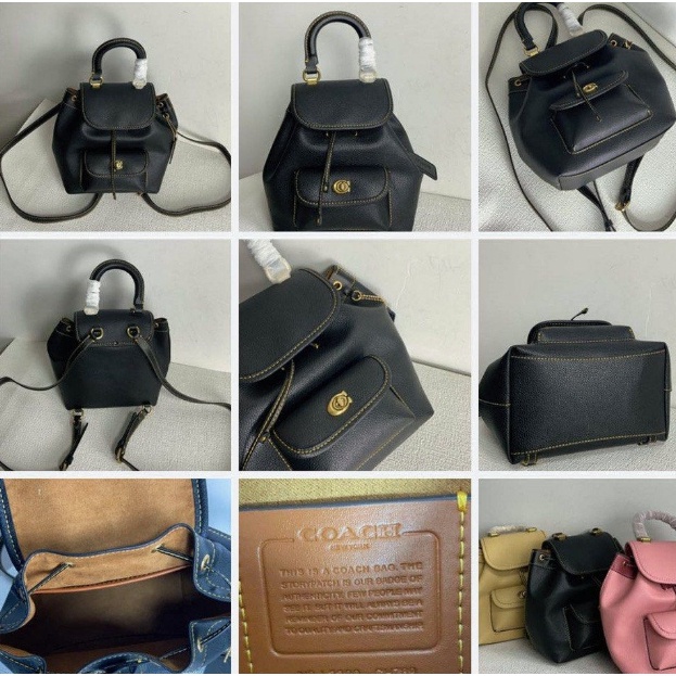 Coach  Riya Backpack 21 bahan full kulit Women fashion Bag