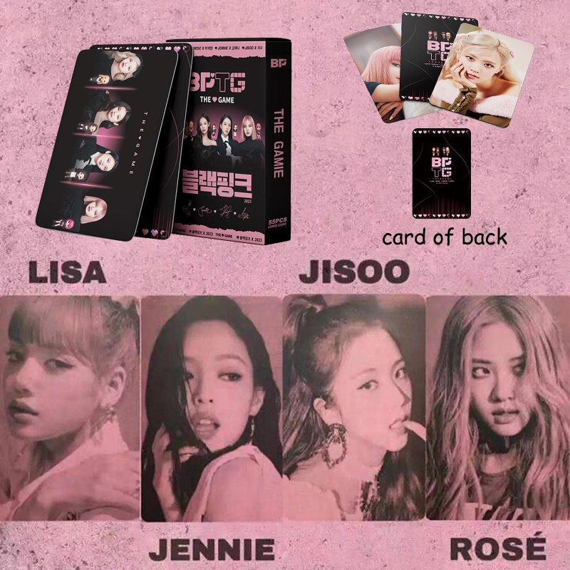 55pcs /set KPOP BLACKPINK BPTG Photocards THE GAME Made By Fans HD Lomo Card Koleksi Kartu Poster