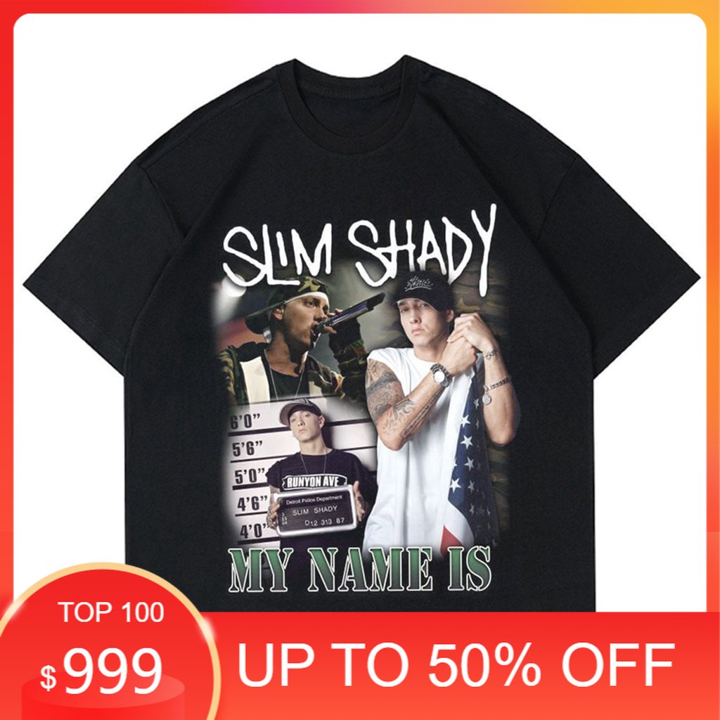 KAOS RAPPER EMINEM | RAP TEE VINTAGE OVERSIZE EMINEM | KAOS BAJU HITAM EMINEM