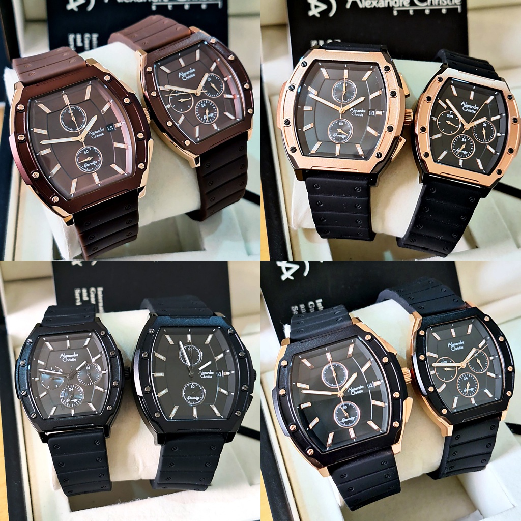 TERBARU ALEXANDRE CHRISTIE AC 6628 / AC6628 JAM TANGAN COUPLE ORIGINAL GARANSI RESMI