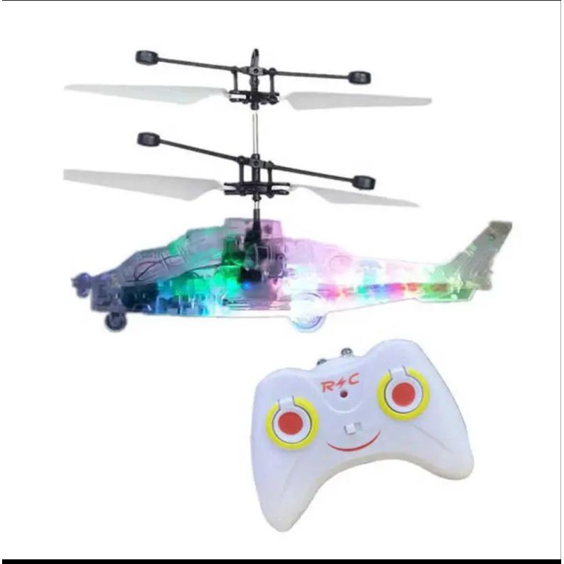 Mainan Helikopter Terbang warna dan led