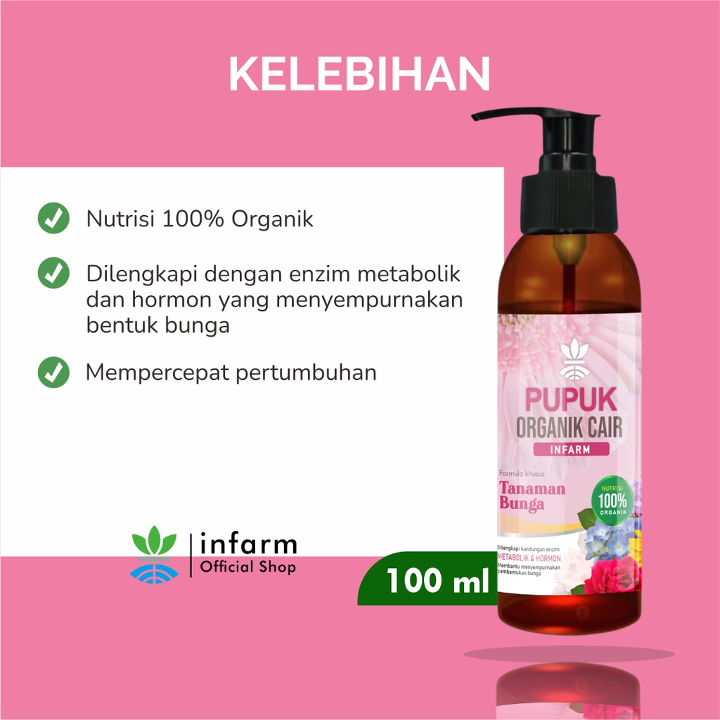 INFARM - Pupuk Organik Cair Tanaman Bunga 100 ml POC Kompos Melebatkan Bunga