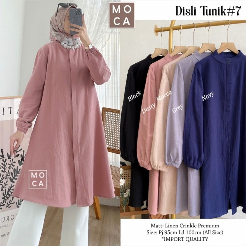 DISLI TUNIK ORI MOCA | Ld105 Rayon Crinkle Premium