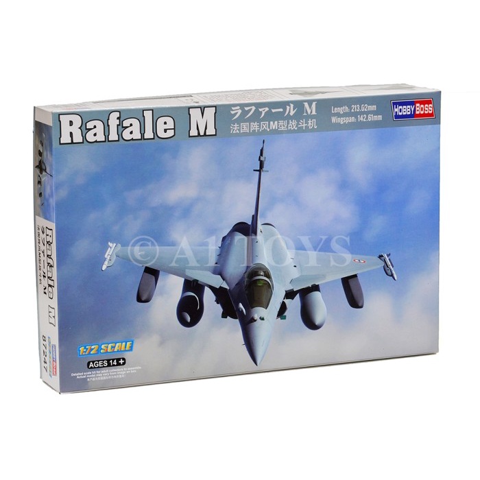 SALE Model Kit miniatur pesawat Dassault Rafale M Hobby Boss 21 cm 1:72 Termurah