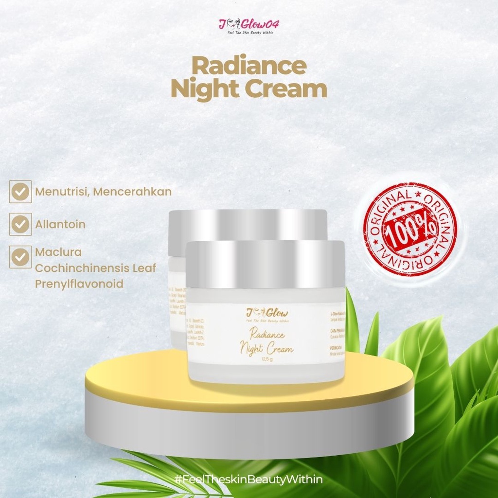 J-glow Cream Malam Radiance - Jglow Skincare Cream Malam nght cream jglow