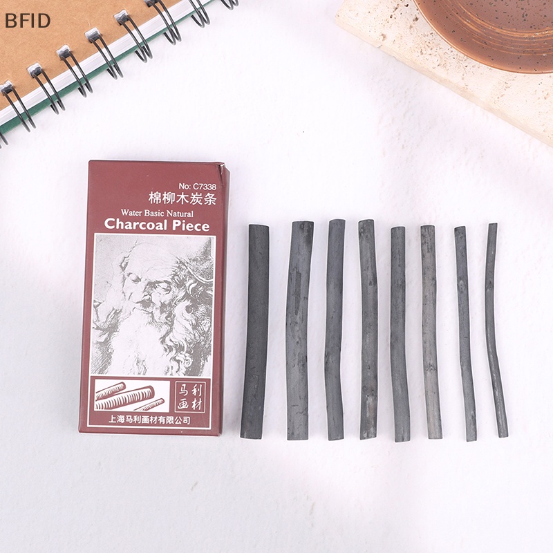 [BFID] 8pcs /pack Pensil Profesi Sketsa Gambar Willow Charcoal Bar Artis Art Crayons Paing Perlengkapan Gambar [ID]