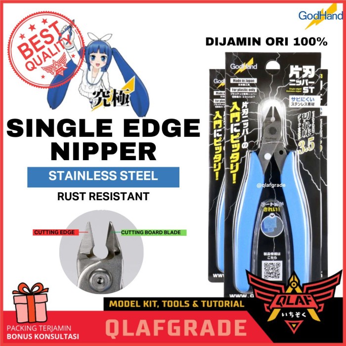 GodHand Single Edge Nipper Stainless Steel PNS 135 anti rust blade
