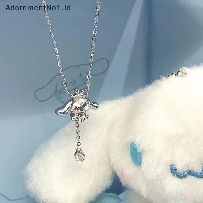 [AdornmentNo1] Cinnamoroll rumbai rantai kalung Anime kartun Fashion wanita perhiasan wanita kalung liontin dekorasi gadis hadiah ulang tahun