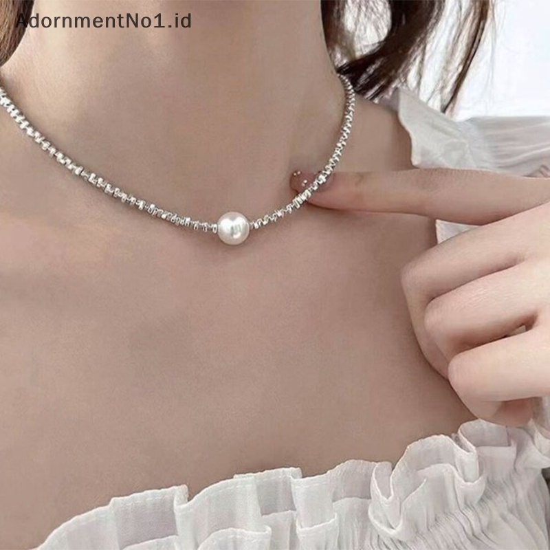 [AdornmentNo1] Mutiara geometris irregularstitching kalung eropa dan amerika exaggerated rantai klavikula kecil tren kepribadian kalung wanita