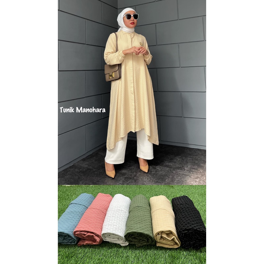 Winody -  Atasan Cewek Kemeja Tunik Winody Import Kualitas Premium - Baju Kemeja Tunik Wanita Viral 