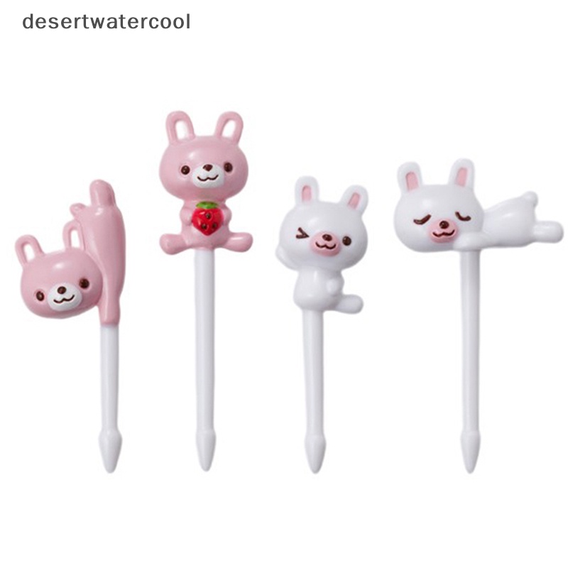 Deid 8Pcs Mini Anak Hewan Garpu Buah Kartun Snack Kue Dessert Makanan Buah Tusuk Gigi Martijn