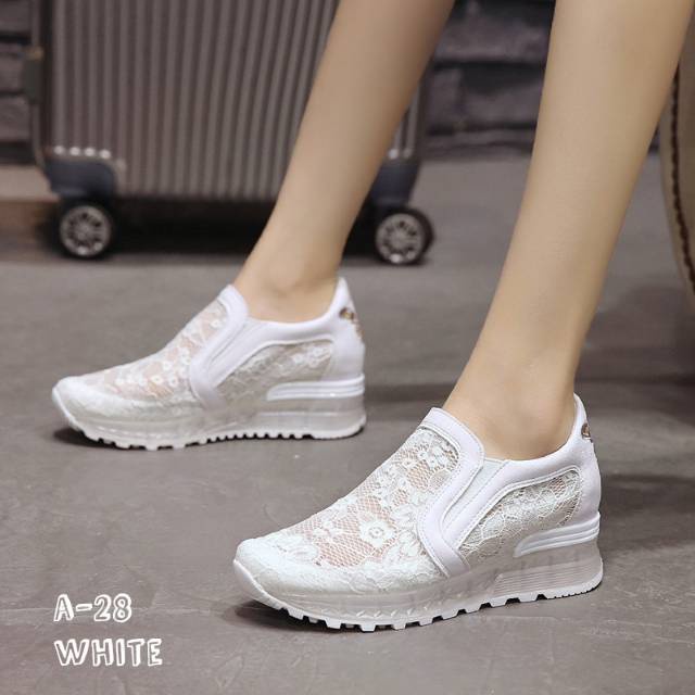 LC] [KUALITAS PREMIUM] Sepatu KOREA A-28 TOP QUALITY Sepatu Wanita Sepatu Slip ON Sepatu A28 A01 128 Impor