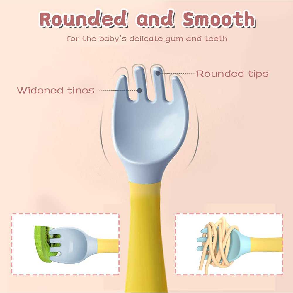 LOPE Sendok Garpu Bayi Soft Flexible Spoon and Fork