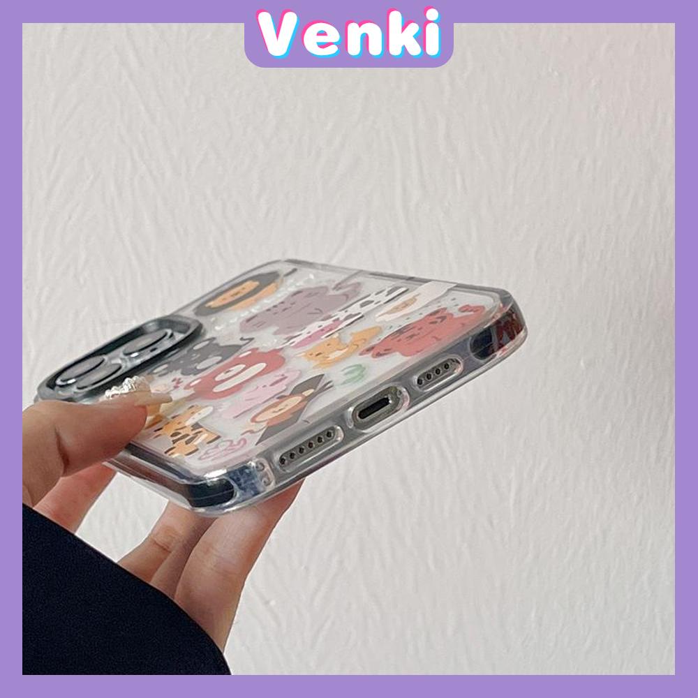 Venki - Case iPhone 11 iPhone Case Soft Case Bening Case Tebal Tahan Guncangan Bingkai Kamera Hewan Lucu Lucu Kompatibel dengan iPhone 14 Pro Max 13 Pro Max 12 Pro Max 11 Pro Max XR XS 7