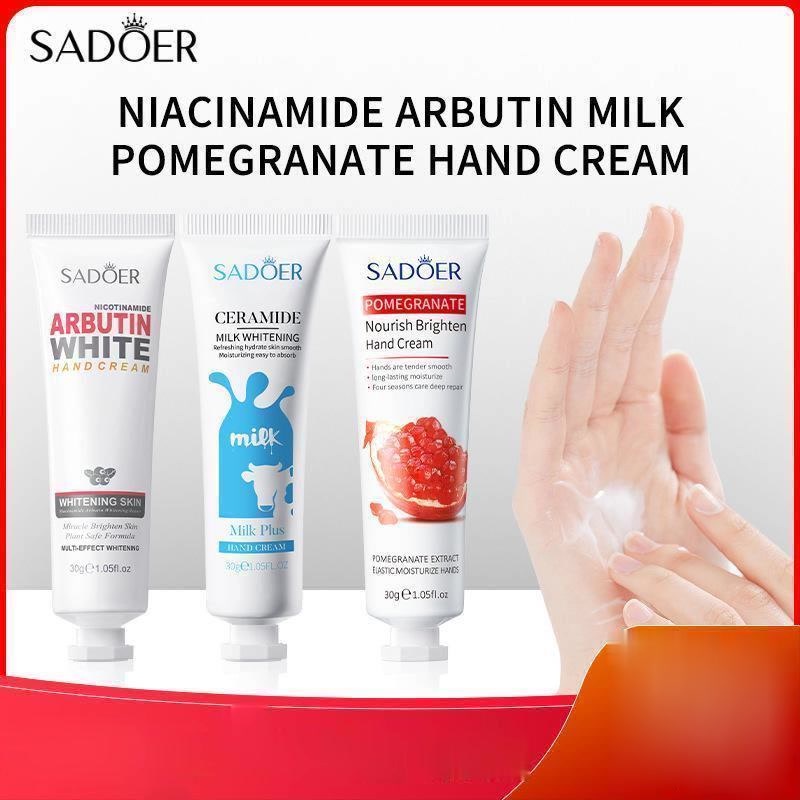 Hand Cream SADOER Nikotinamide Arbutin Pemutih Krim Tangan Pelembab, Hidrasi dan Nutrisi