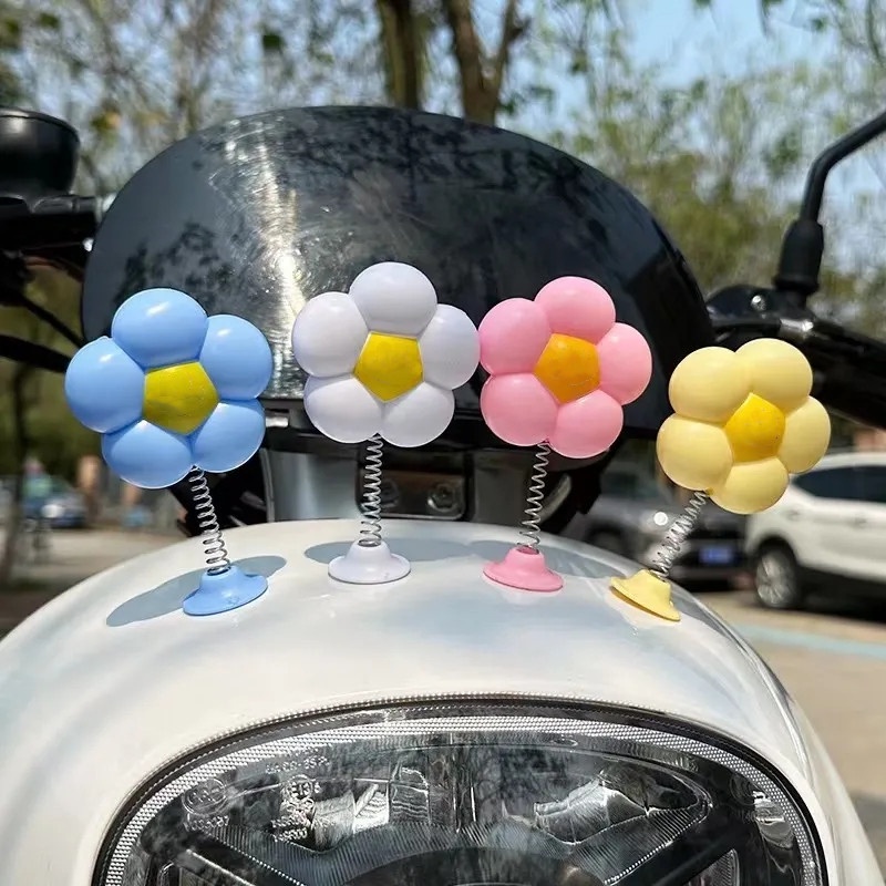 Fun Shake Stiker Bunga Kecil/Hiasan Hias Dashboard Mobil/Hiasan Helm Bunga Goyang Lucu/Styling Helm Elektrik Motor Flower