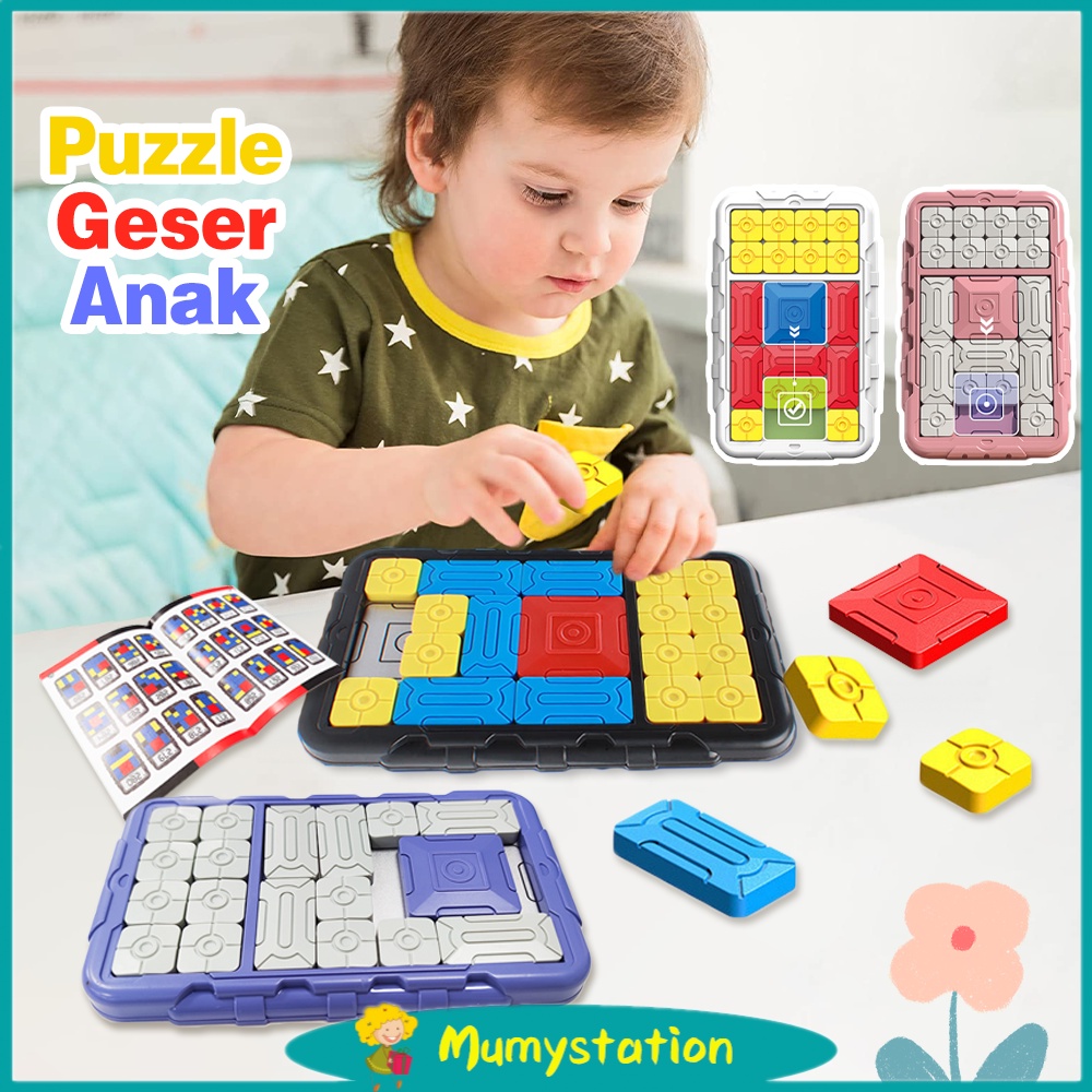 Mumustation Puzzle Geser Anak Huarong Road Games Edukasi Mainan Anak