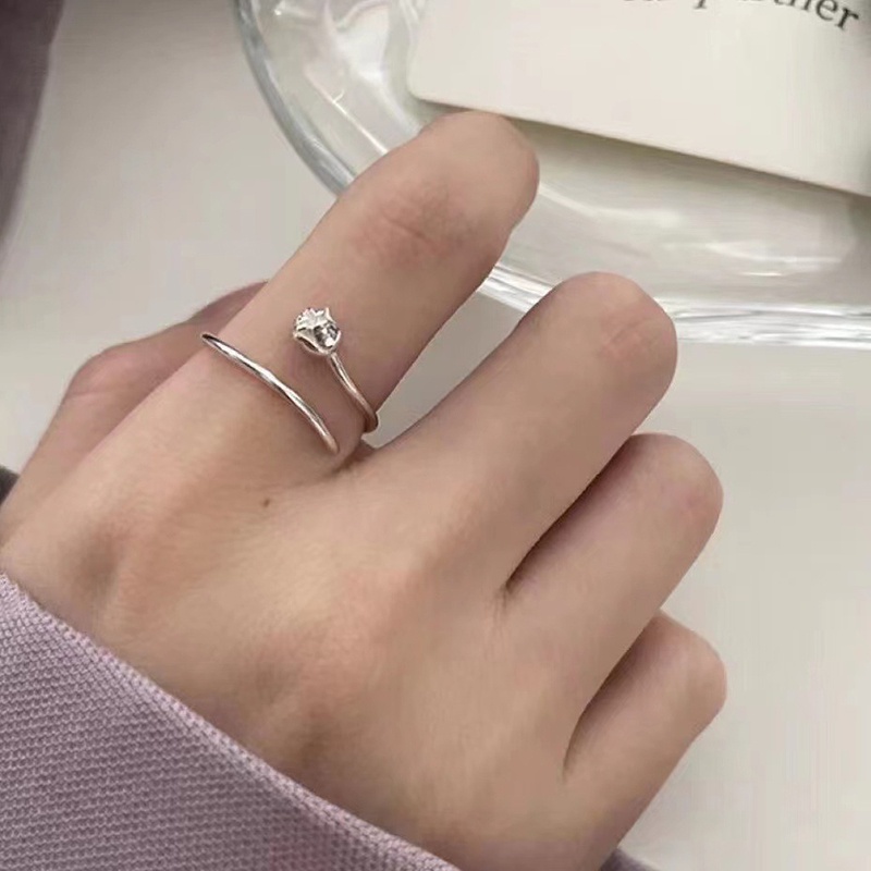 Cincin Mawar Duri Bunga Bahan Alloy Fashion Untuk Perempuan