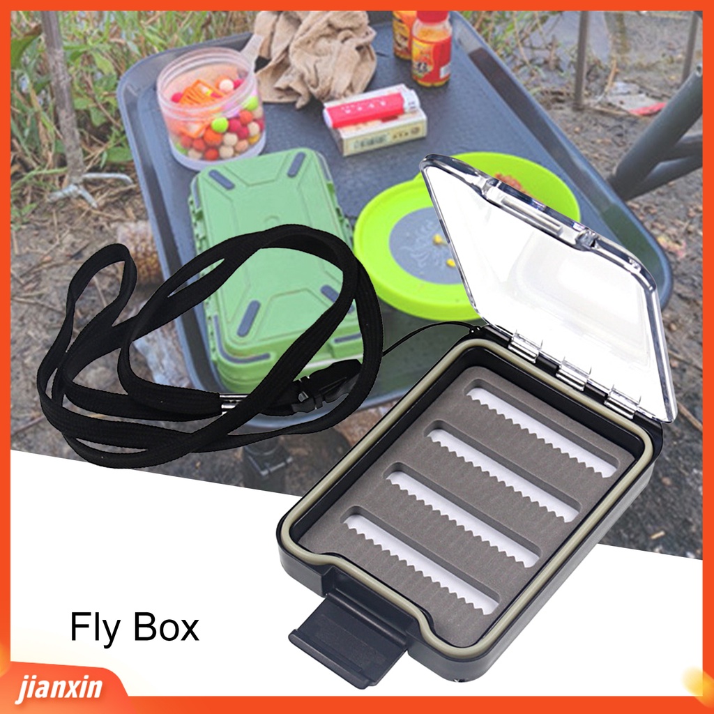 (In Stock) Fly Fishing Box Jendela Transparan Kapasitas Besar Tahan Air Tahan Aus Penyimpanan Anti Gores Umpan Lalat Satu Sisi Fishing Tackle Hook Wadah Penyimpanan Umpan Untuk Outdoor