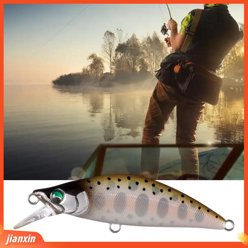 (In Stock) 50mm /5.2g Umpan Pancing Realistis 3D Simulasi Fisheye Tajam Kait Warna Terang Lempar Panjang Memancing Universal Ikan Kecil Tenggelam Umpan Tenggelam Untuk Outdoor