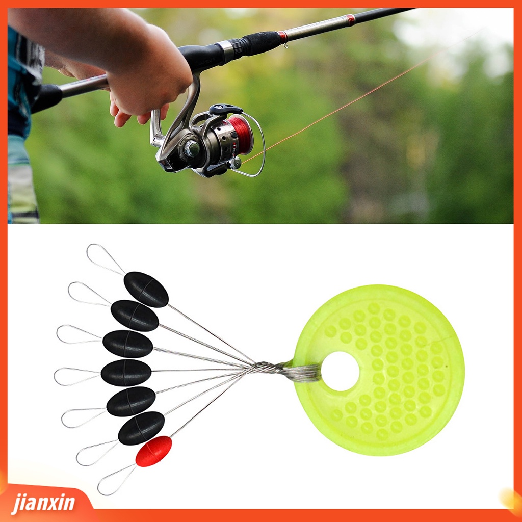 (In Stock) 100groups Oval Karet Konsentrisitas Tinggi Memancing Space Beans Sea Carp Fly Fishing Floating Stoppers Fishing Tackle