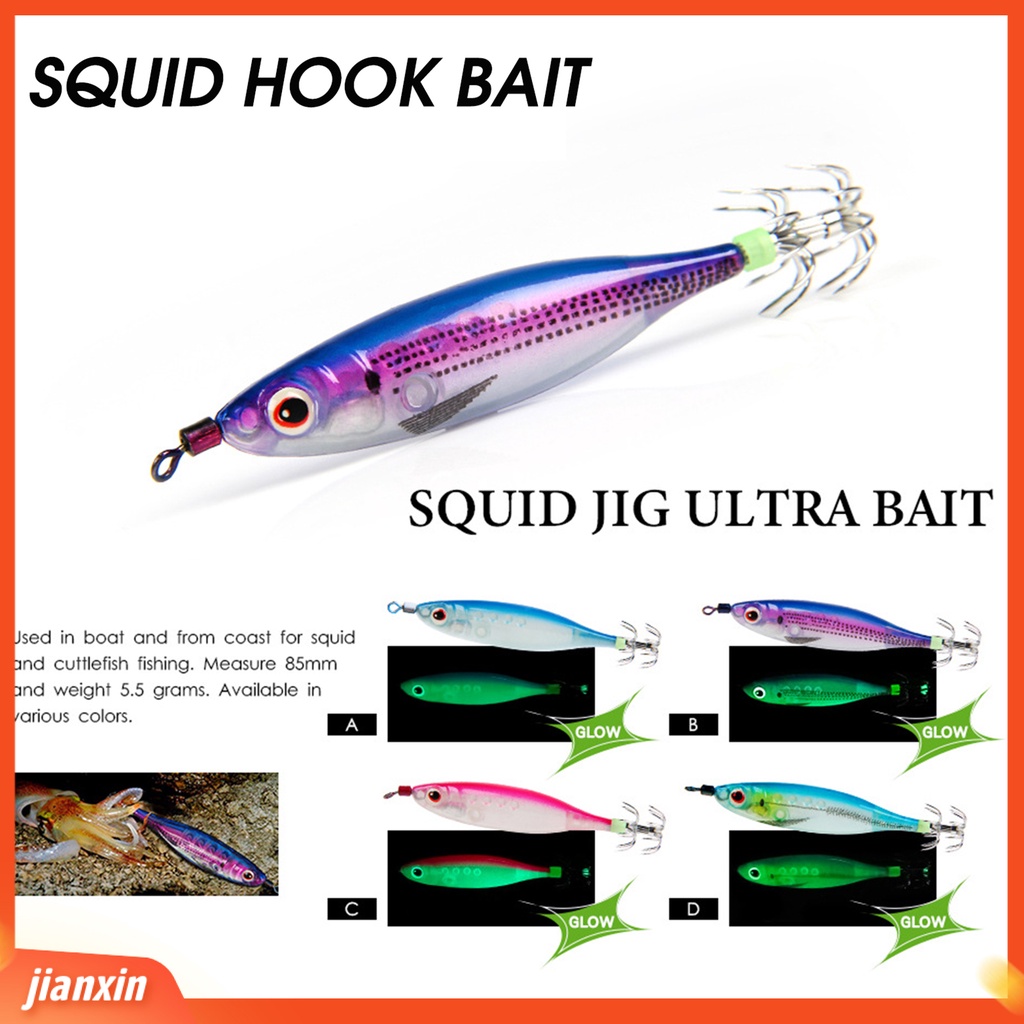 (In Stock) 85mm /5.5g ABS Umpan Palsu 3D Mata Hidup Desain Bercahaya Umpan Bionik Perlengkapan Memancing