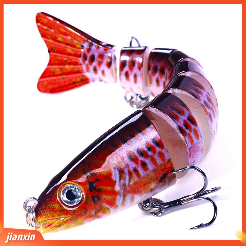 (In Stock) 12.8cm /18g Umpan Bionik Simulasi Mata Ikan Warna Terang Tampilan Realistis Fleksibel Desain Kait Treble Warna-Warni Simulasi Tinggi Umpan Pancing Perlengkapan Memancing