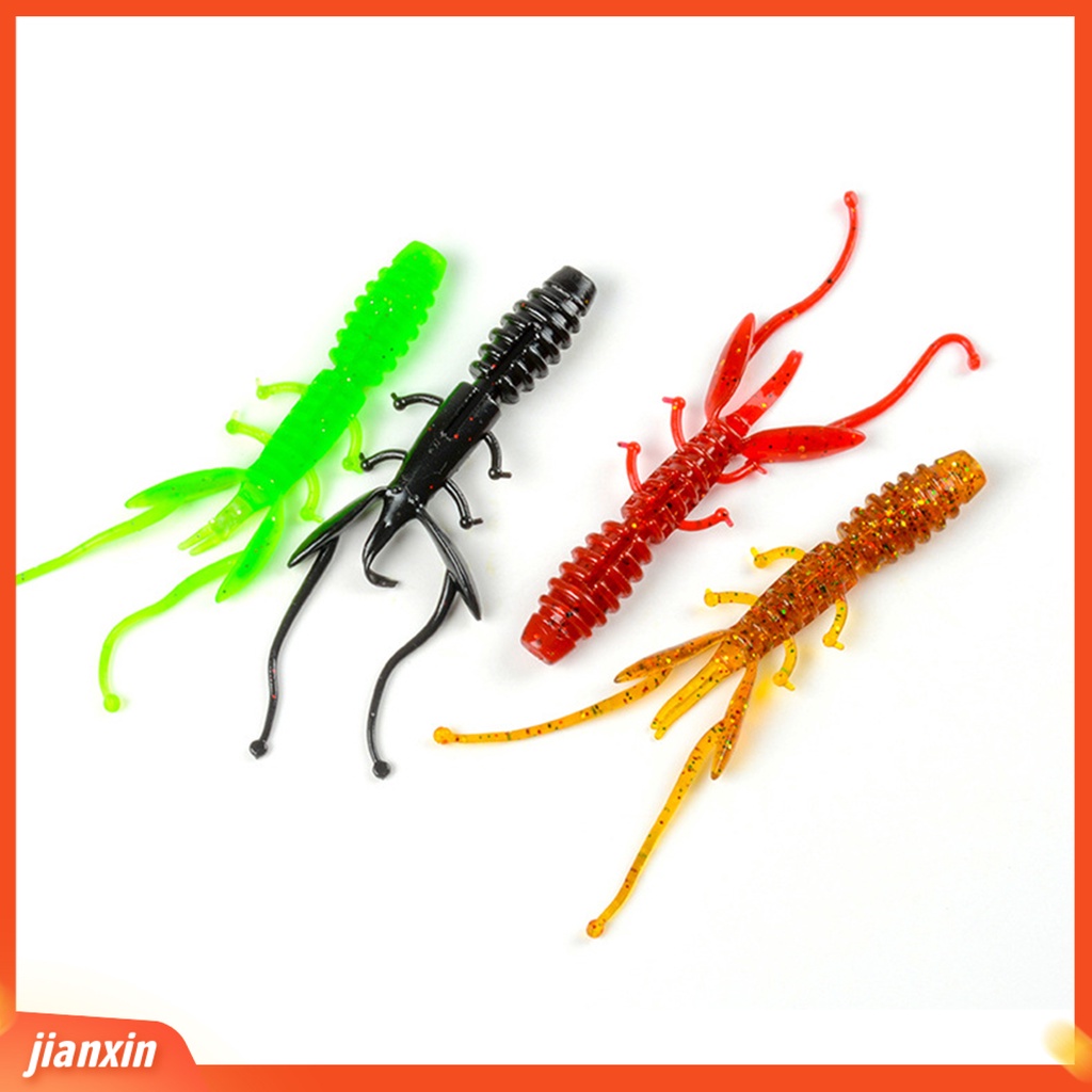 (In Stock) 20Pcs 8.5cm /1.6g Umpan Lembut Simulasi Cepat Kumpulkan Ikan Menggoda Tahan Gigit Jenggot Panjang Mengambang Udang Lembut Memancing Luar Ruangan