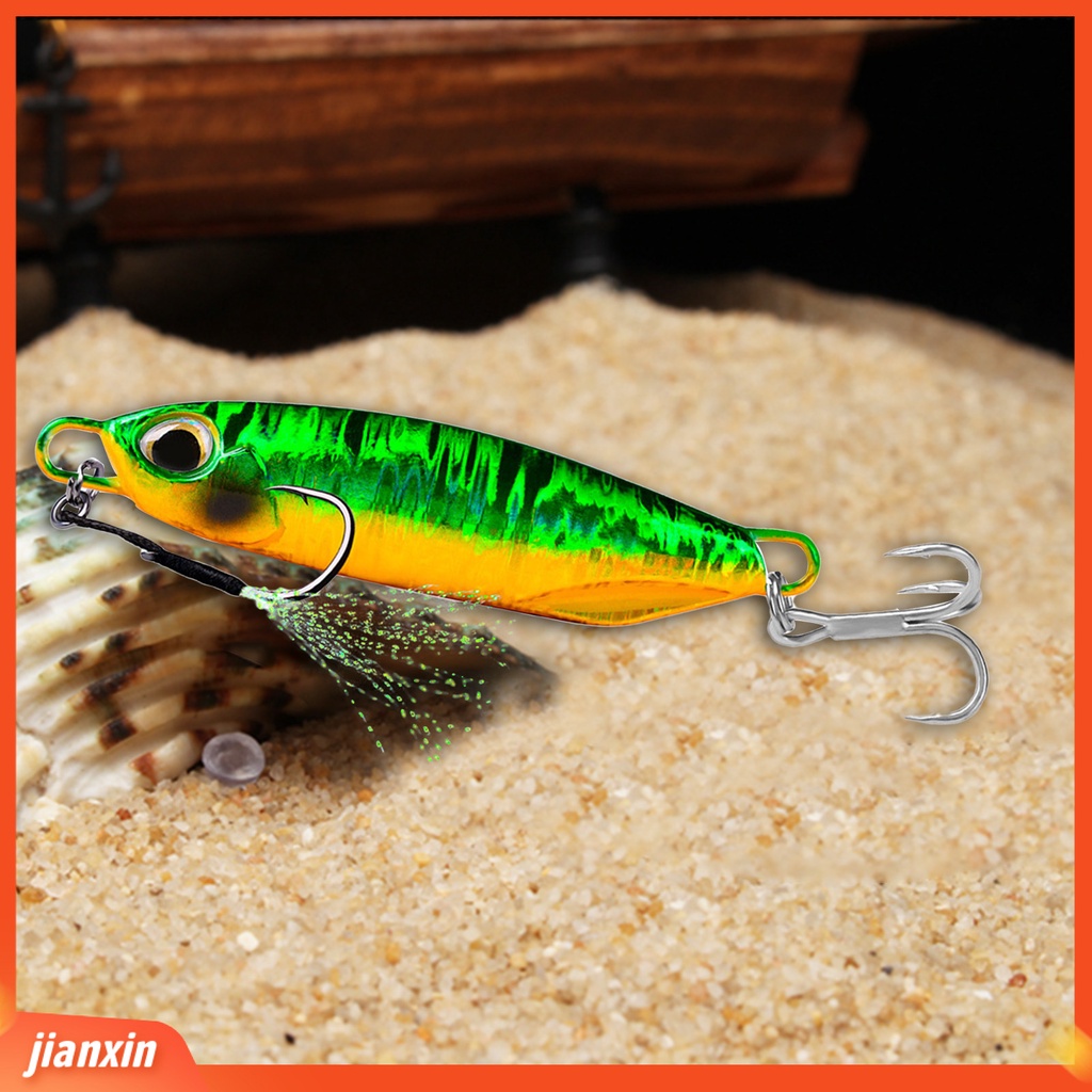 (In Stock) 40g Metal Tembakan Panjang Umpan Keras Slow Sinking Fall Jig Untuk Angling