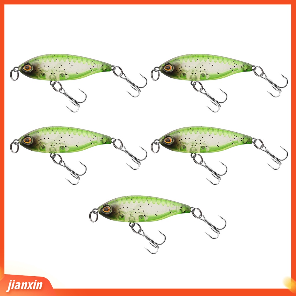 (In Stock) 5Pcs /Set 4.5cm Bionic Fake Lure Umpan Pancing Buatan Dengan Kait Treble Tajam