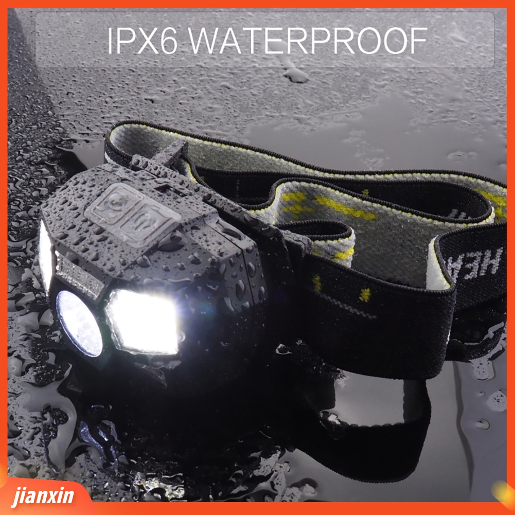 (In Stock) 5000LM USB Rechargeable Malam Memancing Berkemah Gesture Sensing LED Headlight Lamp