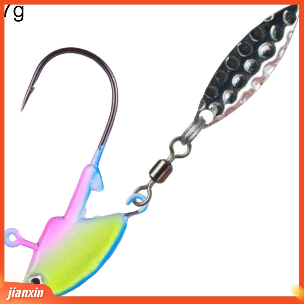 (In Stock) Alat Tackle Umpan Pancing Luminous Bahan Stainless Steel Dengan Payet Berputar