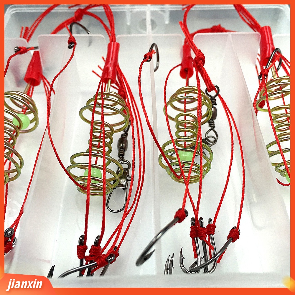 (In Stock) 4Pcs Explosion Fish Lure Bait String Hook Outdoor Fishing Tackle Alat Aksesori