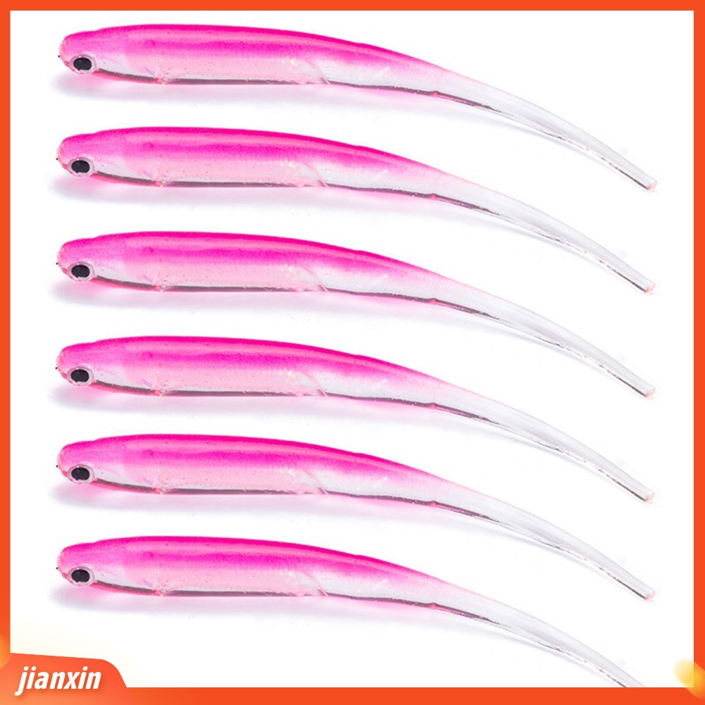 (In Stock) 6Pcs /Set Multicolor 10cm Soft Lure Fish Jig Kepala Umpan Pancing Tackle Tools