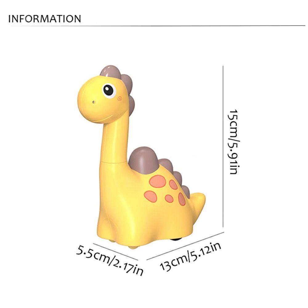 【 ELEGANT 】 Brachiosaurus Model Mainan Mobil Kuning Mainan Montessori Tekan Retur Hijau Ungu Mainan Dinosaurus Untuk Anak Laki-Laki