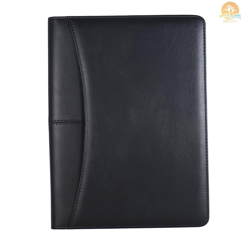 In Stock Multifungsi Profesional Bisnis Portfolio Padfolio Folder Dokumen Case Organizer A4 Kulit PU Penutup Ritsleting Dengan Kalkulator Card Holder Memo Note Tulisan Pad