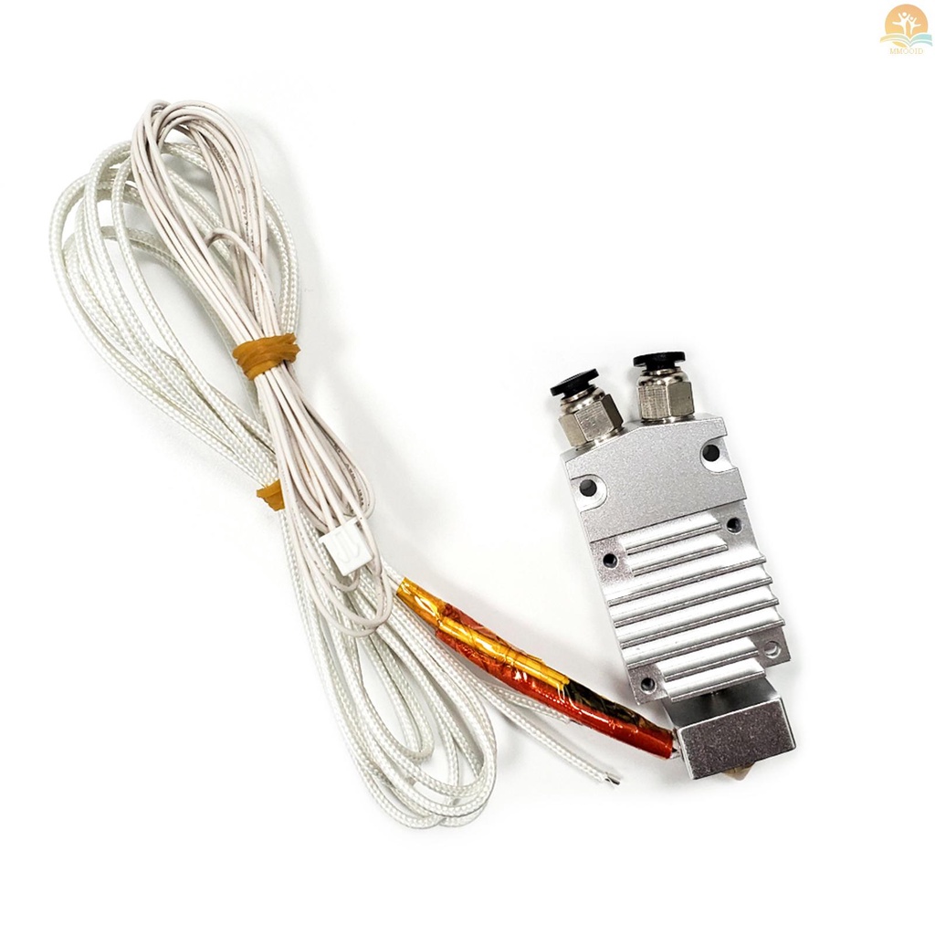 In Stock TRONXY 2in1 Out Dual Color Hotend Extruder Kit Dengan Pemanas Kawat Thermistor 0.4mm Nozzle Kuningan 24V Untuk TRONXY 2E Model 3D Printer