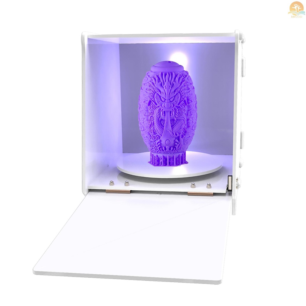 In Stock Geeetech UV Resin Curing Box Dengan360° Rotating Turntable UV Curing Light Station Machine Merata Curing Pengaturan Waktu Perlindungan Cerdas Untuk Resin 405nm Untuk Paling SLA