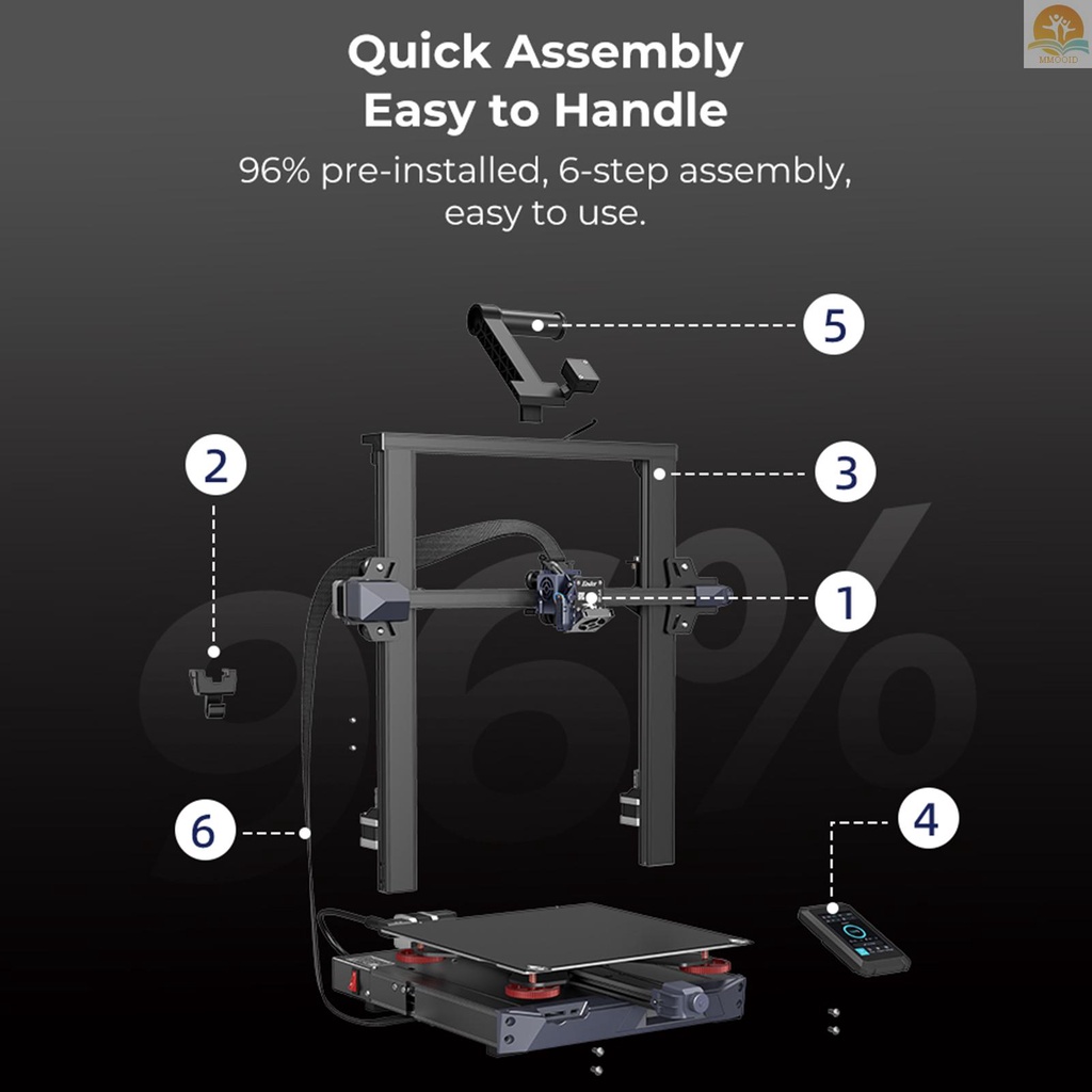 In Stock Creality 3D Ender-3 S1 Plus Desktop 3D Printer FDM 3D Printing Dengan Sprite All Metal Extruder 300x300x300 /11.8x11.8x11.8in Build Size PC Spring Steel Printing Platform