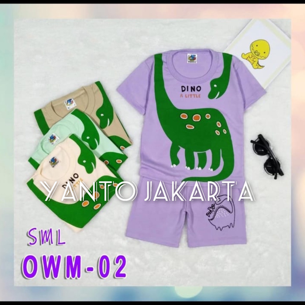 BAJU ANAK PEREMPUAN DINO SETELAN UMUR 1-2 TAHUN