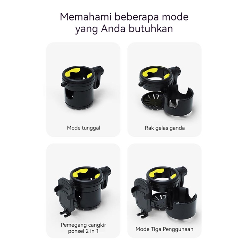 MOMODA produk luar ruangan bayibayi gerobak bayi tiga-dalam-satu kereta dorong bayi rak penyimpanan tempat gelas kereta dorong bayi tempat gelas kereta dorong bayi dudukan ponsel dudukan botol teh susu tempat gelas aksesoris