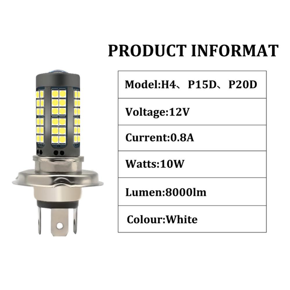 Openmall BA20D/H4 /P15D Bohlam Lampu Depan Sepeda Motor LED 8000LM Hi Lo Lampu Motor Headlight DRL Terang3030Chip 75smd K9R1