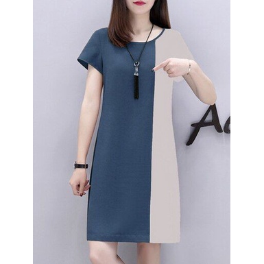 Qalisya Label - Dress Anna Korean Simple BAHAN SCUBA/ dress wanita korea