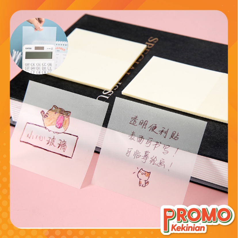 

PROMO KEKINIAN - S5881 Sticky Note Transparan Tahan Air Untuk Kantor Sekolah / Transparan Sticky Note 50 Lembar / Sticky Note Untuk Pelajar