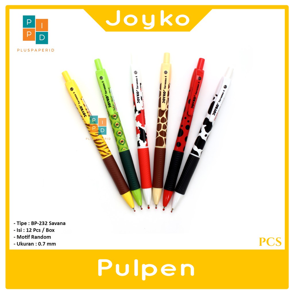 

JOYKO - Ball Pulpen savanna 4 BP-232 Tinta Hitam - Pcs