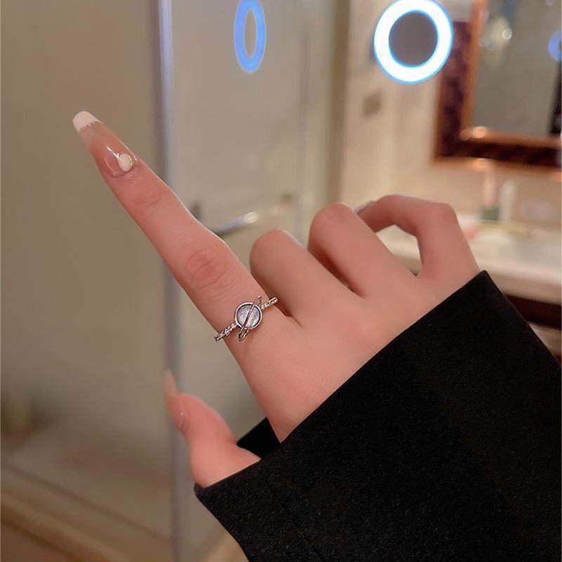 Korea Unik Planet Cincin Perempuan Idaman Moonlight Fashion Bintang Pesta Ulang Tahun Perhiasan Hadiah Aksesoris Gaya Keren Ringan Mewah Serbaguna Rings